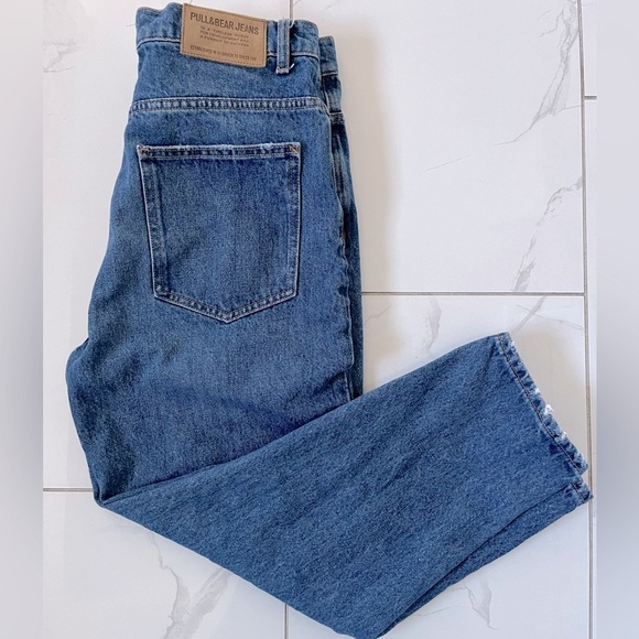 PULL & BEAR/👖High-waisted mom jeans/ Blue/ Size US 31 - Picture 2 of 13